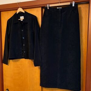 Christopher & Banks jacket and long skirt set with cutout detail | size medium